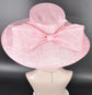 Pink Wide Brim Hat for Women, Kentucky Derby Hat, Church & Ascot Hat, Adjustable Size Elegant Statement Hat