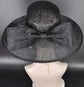 Black  Wide Brim Hat for Women, Kentucky Derby Hat, Church & Ascot Hat, Adjustable Size Elegant Statement Hat