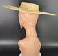 Yellow Wide Brim Sinamay Fascinator Hat  Ascot Royal Hat for Wedding Race Day Kentucky Derby Party Mother of the Bride