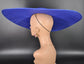 Royal Blue Wide Brim Sinamay Fascinator Hat  Ascot Royal Hat for Wedding Race Day Kentucky Derby Party Mother of the Bride Studio Photoshoot