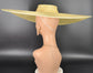 Yellow Super Wide Brim Sinamay Fascinator Hat Ascot Royal Hat  Wedding Race Day Kentucky Derby Party Mother of the Bride Studio Photoshoot