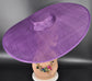 Purple Wide Brim Sinamay Fascinator Hat  Ascot Royal Hat for Wedding Race Day Kentucky Derby Party Mother of the Bride Studio Photoshoot