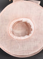 Blush Pink Dusty Pink Wide Brim Sinamay Hat for Kentucky Derby, Ascot Racing Hat, Elegant Wedding Guest Hat, Mother of the Bride Hat