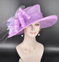 Lilac Wide Brim Kentucky Derby Hat, Ascot Hat for Wedding & Tea Party, Garden Party Hat, Mother of the Bride, Church
