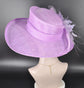 Lilac Wide Brim Kentucky Derby Hat, Ascot Hat for Wedding & Tea Party, Garden Party Hat, Mother of the Bride, Church