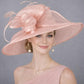 Blush Pink Three Layer Wide Brim Sinamay Hat Kentucky Derby Hat Wedding Church Tea Party Garden Carriage Party Ascort Royal Party Hat
