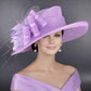 Lilac Wide Brim Kentucky Derby Hat, Ascot Hat for Wedding & Tea Party, Garden Party Hat, Mother of the Bride, Church