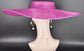 Wide Brim Sinamay Hat, 23.5 Inch Derby Hat, Ascot Hat, Church Hat, Wedding Hat, Statement Race Day Hat Fuchsia Pink