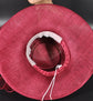 Wide Brim Sinamay  Hat for Kentucky Derby, Ascot Racing Hat, Elegant Wedding Guest Hat, Mother of the Bride Hat Burgundy/Maroon/Wine