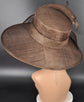 Brown/Coffee Three Layer Wide Brim Sinamay Hat Kentucky Derby Hat Wedding Church Tea Party Garden Carriage Party Ascort Royal Party Hat