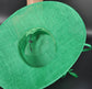 Kelly Green Three Layer Wide Brim Sinamay Hat Kentucky Derby Hat  Wedding Church Tea Party Garden Party Ascort Royal Party Hat