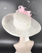 Ivory Off White Lily Orchid Flowers Kentucky Derby Hat,Ascot Hat for Wedding & Tea Party, Garden Party Hat, Mother of the Bride, Church