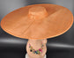 Copper Orange Wide Brim Sinamay Fascinator Hat Ascot Royal Hat  Wedding Race Day Kentucky Derby Party Mother of the Bride Studio Photoshoot