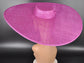 Fuchsia Pink Wide Brim Sinamay Fascinator Hat Ascot Royal Hat Wedding Race Day Kentucky Derby Party Mother of the Bride Studio Photoshoot