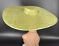 Lime Green Wide Brim Sinamay Fascinator Hat  Ascot Royal Hat for Wedding Race Day Kentucky Derby Party Mother of the Bride Studio Photoshoot