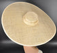 Gold Wide Brim Sinamay Fascinator Hat  Ascot Royal Hat for Wedding Race Day Kentucky Derby Party Mother of the Bride Studio Photoshoot