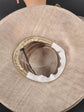 Taupe  Wide Brim Sinamay Hat for Kentucky Derby, Ascot Racing Hat, Elegant Wedding Guest Hat, Mother of the Bride Hat