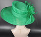 Kelly  Green Wide Brim Kentucky Derby Hat, Ascot Hat for Wedding & Tea Party, Garden Party Hat, Mother of the Bride, Church