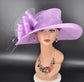 Lilac Wide Brim Kentucky Derby Hat, Ascot Hat for Wedding & Tea Party, Garden Party Hat, Mother of the Bride, Church