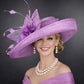 Purple Kentucky Derby Hat, Wide Brim Sinamay Hat,Royal Ascot Hat, Mother Of The Bride Hat, Tea&Garden Party Hat, Carriage Party Hat, Church