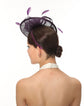 DerbyFascinator Hat Feather Floral Sinamay Headband Fascinator Cocktail Purple