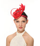 Loop Fascinator Hat for Weddings,church Tea Party Red