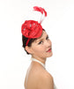 Loop Fascinator Hat for Weddings,church Tea Party Red