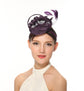 Loop Fascinator Hat for Weddings,church Tea Party Purple