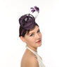 Loop Fascinator Hat for Weddings,church Tea Party Purple
